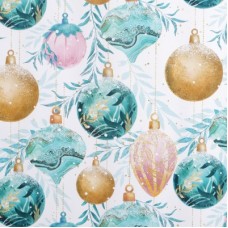 Бумага упаковочная глянцевая "Новогодние шары", 50*70 см